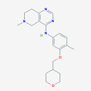 6-methyl-N-[4-methyl-3-(oxan-4-ylmethoxy)phenyl]-7,8-dihydro-5H-pyrido[4,3-d]pyrimidin-4-amine