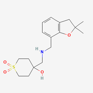 4-[[(2,2-dimethyl-3H-1-benzofuran-7-yl)methylamino]methyl]-1,1-dioxothian-4-ol