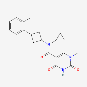 N-cyclopropyl-1-methyl-N-[3-(2-methylphenyl)cyclobutyl]-2,4-dioxopyrimidine-5-carboxamide