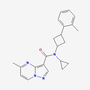 N-cyclopropyl-5-methyl-N-[3-(2-methylphenyl)cyclobutyl]pyrazolo[1,5-a]pyrimidine-3-carboxamide