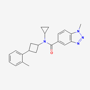 N-cyclopropyl-1-methyl-N-[3-(2-methylphenyl)cyclobutyl]benzotriazole-5-carboxamide