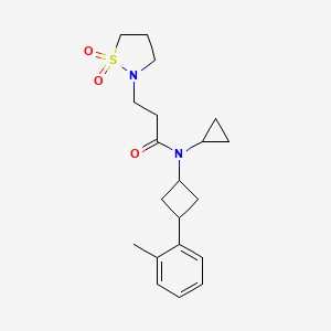 N-cyclopropyl-3-(1,1-dioxo-1,2-thiazolidin-2-yl)-N-[3-(2-methylphenyl)cyclobutyl]propanamide