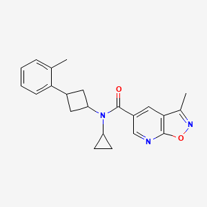 N-cyclopropyl-3-methyl-N-[3-(2-methylphenyl)cyclobutyl]-[1,2]oxazolo[5,4-b]pyridine-5-carboxamide