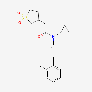 N-cyclopropyl-2-(1,1-dioxothiolan-3-yl)-N-[3-(2-methylphenyl)cyclobutyl]acetamide