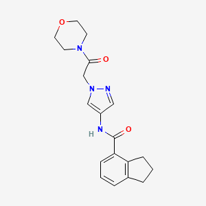 N-[1-(2-morpholin-4-yl-2-oxoethyl)pyrazol-4-yl]-2,3-dihydro-1H-indene-4-carboxamide