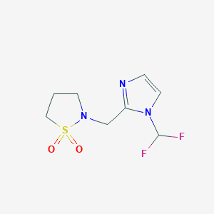 2-[[1-(Difluoromethyl)imidazol-2-yl]methyl]-1,2-thiazolidine 1,1-dioxide