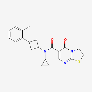 N-cyclopropyl-N-[3-(2-methylphenyl)cyclobutyl]-5-oxo-2,3-dihydro-[1,3]thiazolo[3,2-a]pyrimidine-6-carboxamide