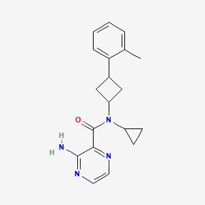 3-amino-N-cyclopropyl-N-[3-(2-methylphenyl)cyclobutyl]pyrazine-2-carboxamide