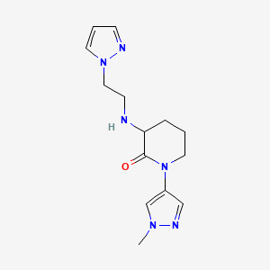 1-(1-Methylpyrazol-4-yl)-3-(2-pyrazol-1-ylethylamino)piperidin-2-one