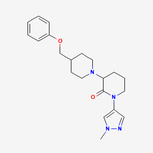 1-(1-Methylpyrazol-4-yl)-3-[4-(phenoxymethyl)piperidin-1-yl]piperidin-2-one