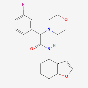 molecular formula C20H23FN2O3 B6753722 2-(3-fluorophenyl)-2-morpholin-4-yl-N-(4,5,6,7-tetrahydro-1-benzofuran-4-yl)acetamide 