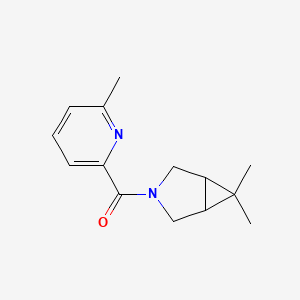 molecular formula C14H18N2O B6753727 (6,6-Dimethyl-3-azabicyclo[3.1.0]hexan-3-yl)-(6-methylpyridin-2-yl)methanone 