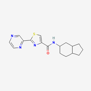 N-(2,3,3a,4,5,6,7,7a-octahydro-1H-inden-5-yl)-2-pyrazin-2-yl-1,3-thiazole-4-carboxamide