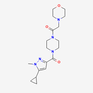 1-[4-(5-Cyclopropyl-1-methylpyrazole-3-carbonyl)piperazin-1-yl]-2-morpholin-4-ylethanone