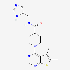 1-(5,6-dimethylthieno[2,3-d]pyrimidin-4-yl)-N-(1H-imidazol-5-ylmethyl)piperidine-4-carboxamide