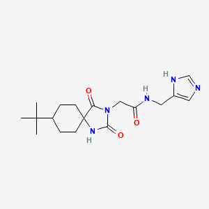 2-(8-tert-butyl-2,4-dioxo-1,3-diazaspiro[4.5]decan-3-yl)-N-(1H-imidazol-5-ylmethyl)acetamide