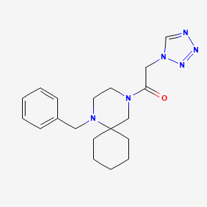 molecular formula C19H26N6O B6753881 1-(1-Benzyl-1,4-diazaspiro[5.5]undecan-4-yl)-2-(tetrazol-1-yl)ethanone 