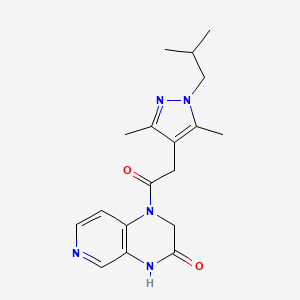 1-[2-[3,5-Dimethyl-1-(2-methylpropyl)pyrazol-4-yl]acetyl]-2,4-dihydropyrido[3,4-b]pyrazin-3-one