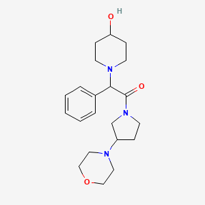 2-(4-Hydroxypiperidin-1-yl)-1-(3-morpholin-4-ylpyrrolidin-1-yl)-2-phenylethanone