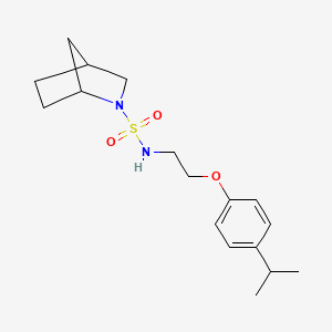 N-[2-(4-propan-2-ylphenoxy)ethyl]-2-azabicyclo[2.2.1]heptane-2-sulfonamide