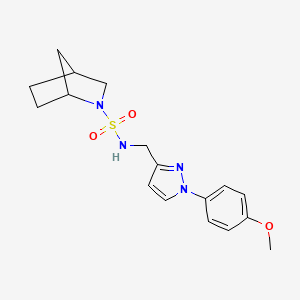 N-[[1-(4-methoxyphenyl)pyrazol-3-yl]methyl]-2-azabicyclo[2.2.1]heptane-2-sulfonamide