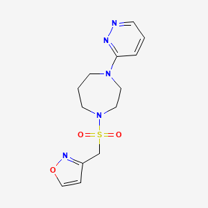 3-[(4-Pyridazin-3-yl-1,4-diazepan-1-yl)sulfonylmethyl]-1,2-oxazole