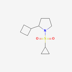 molecular formula C11H19NO2S B6754017 2-Cyclobutyl-1-cyclopropylsulfonylpyrrolidine 