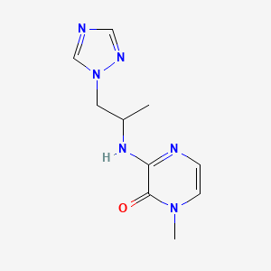 1-Methyl-3-[1-(1,2,4-triazol-1-yl)propan-2-ylamino]pyrazin-2-one