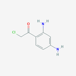 molecular formula C8H9ClN2O B067541 2-Chloro-1-(2,4-diaminophenyl)ethanone CAS No. 163595-54-8