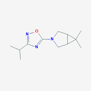 5-(6,6-Dimethyl-3-azabicyclo[3.1.0]hexan-3-yl)-3-propan-2-yl-1,2,4-oxadiazole