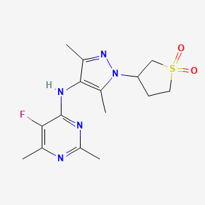 N-[1-(1,1-dioxothiolan-3-yl)-3,5-dimethylpyrazol-4-yl]-5-fluoro-2,6-dimethylpyrimidin-4-amine