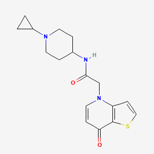 molecular formula C17H21N3O2S B6754143 N-(1-cyclopropylpiperidin-4-yl)-2-(7-oxothieno[3,2-b]pyridin-4-yl)acetamide 