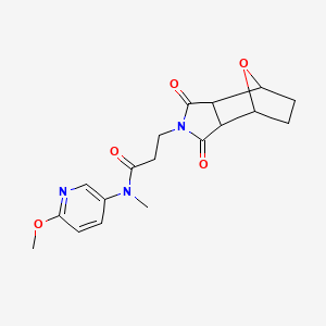 3-(1,3-dioxo-3a,4,5,6,7,7a-hexahydro-4,7-epoxyisoindol-2-yl)-N-(6-methoxypyridin-3-yl)-N-methylpropanamide