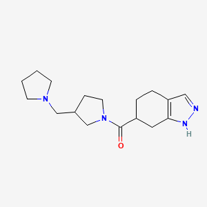 [3-(pyrrolidin-1-ylmethyl)pyrrolidin-1-yl]-(4,5,6,7-tetrahydro-1H-indazol-6-yl)methanone