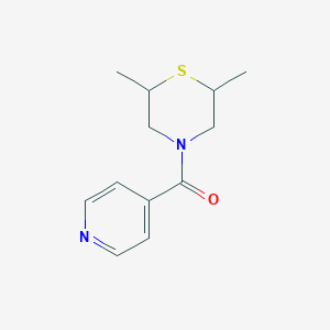 molecular formula C12H16N2OS B6754185 (2,6-Dimethylthiomorpholin-4-yl)-pyridin-4-ylmethanone 