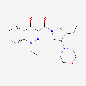 molecular formula C21H28N4O3 B6754232 1-Ethyl-3-(3-ethyl-4-morpholin-4-ylpyrrolidine-1-carbonyl)cinnolin-4-one 