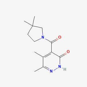 molecular formula C13H19N3O2 B6754234 5-(3,3-dimethylpyrrolidine-1-carbonyl)-3,4-dimethyl-1H-pyridazin-6-one 