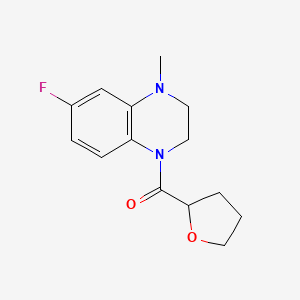 (6-Fluoro-4-methyl-2,3-dihydroquinoxalin-1-yl)-(oxolan-2-yl)methanone