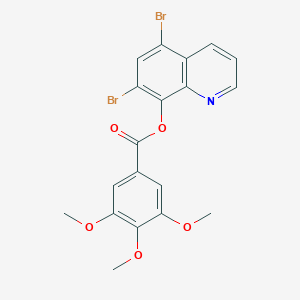 molecular formula C19H15Br2NO5 B6754282 (5,7-Dibromoquinolin-8-yl) 3,4,5-trimethoxybenzoate 