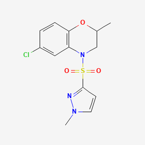 6-Chloro-2-methyl-4-(1-methylpyrazol-3-yl)sulfonyl-2,3-dihydro-1,4-benzoxazine