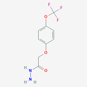 molecular formula C9H9F3N2O3 B067561 2-[4-(Trifluoromethoxy)phenoxy]acetohydrazide CAS No. 175204-36-1