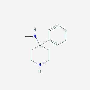 molecular formula C12H18N2 B067565 N-Methyl-4-phenyl-4-piperidinamine CAS No. 182621-56-3