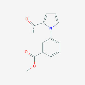 molecular formula C13H11NO3 B067567 methyl 3-(2-formyl-1H-pyrrol-1-yl)benzoate CAS No. 168618-86-8