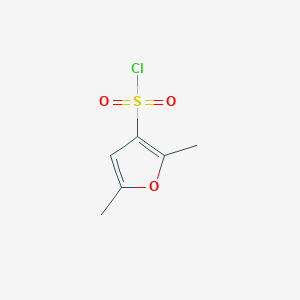 molecular formula C6H7ClO3S B067568 2,5-二甲基呋喃-3-磺酰氯 CAS No. 166964-26-7