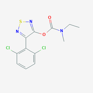 molecular formula C12H11Cl2N3O2S B067574 4-(2,6-Dichlorophenyl)-1,2,5-thiadiazol-3-yl ethylmethylcarbamate CAS No. 164173-56-2