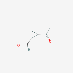 molecular formula C6H8O2 B067576 (1R,2S)-2-acetylcyclopropanecarbaldehyde CAS No. 177853-63-3
