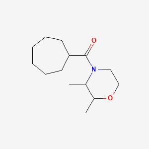 molecular formula C14H25NO2 B6757705 Cycloheptyl-(2,3-dimethylmorpholin-4-yl)methanone 