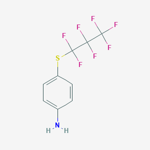 molecular formula C9H6F7NS B067581 4-(Heptafluoropropylthio)aniline CAS No. 172961-00-1