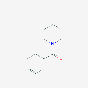 molecular formula C13H21NO B6758138 Cyclohex-3-en-1-yl-(4-methylpiperidin-1-yl)methanone 