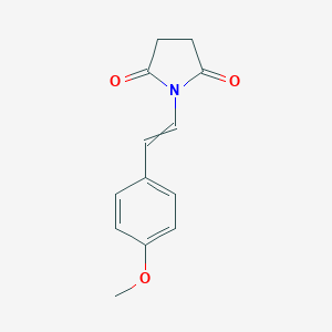 B067608 1-[2-(4-Methoxyphenyl)ethenyl]pyrrolidine-2,5-dione CAS No. 181827-91-8